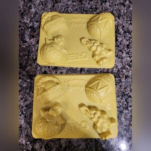 Set Of 2 Easter "Celebrate Spring" Jell-O Mold Trays